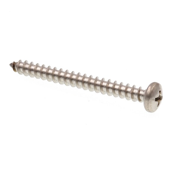 Prime-Line Sheet Metal Screw, Self-Tap Pan Head Phil Driv No. 10 X 2in 18-8 Stainless Steel 100PK 9020612 - main